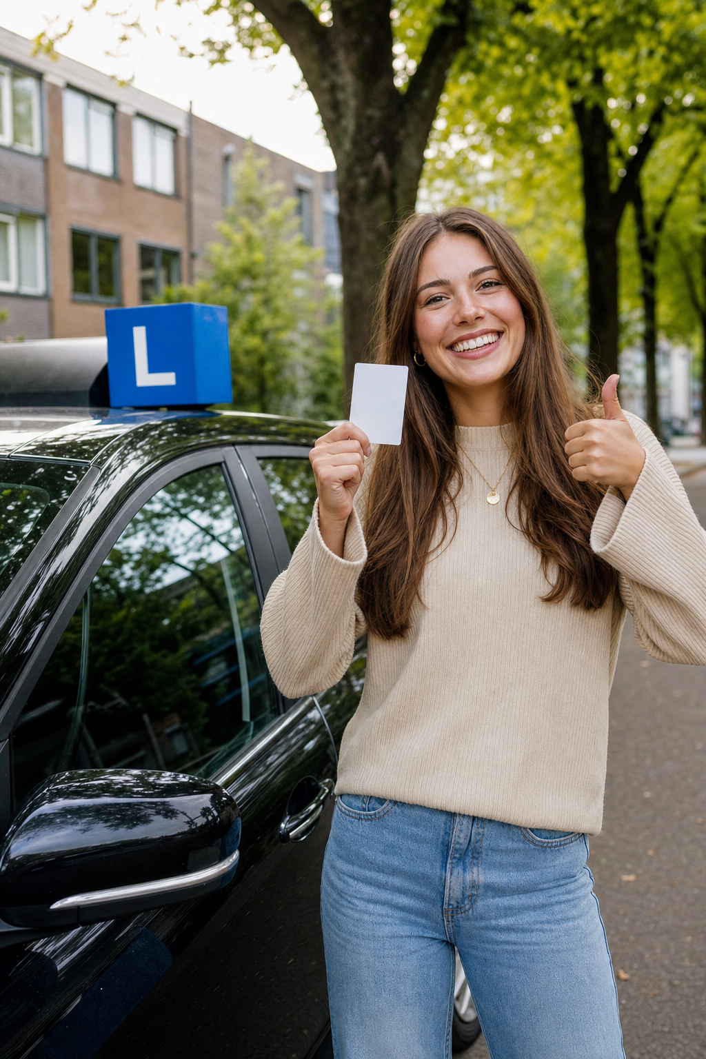 Geslaagde leerling bij een rijschool 1