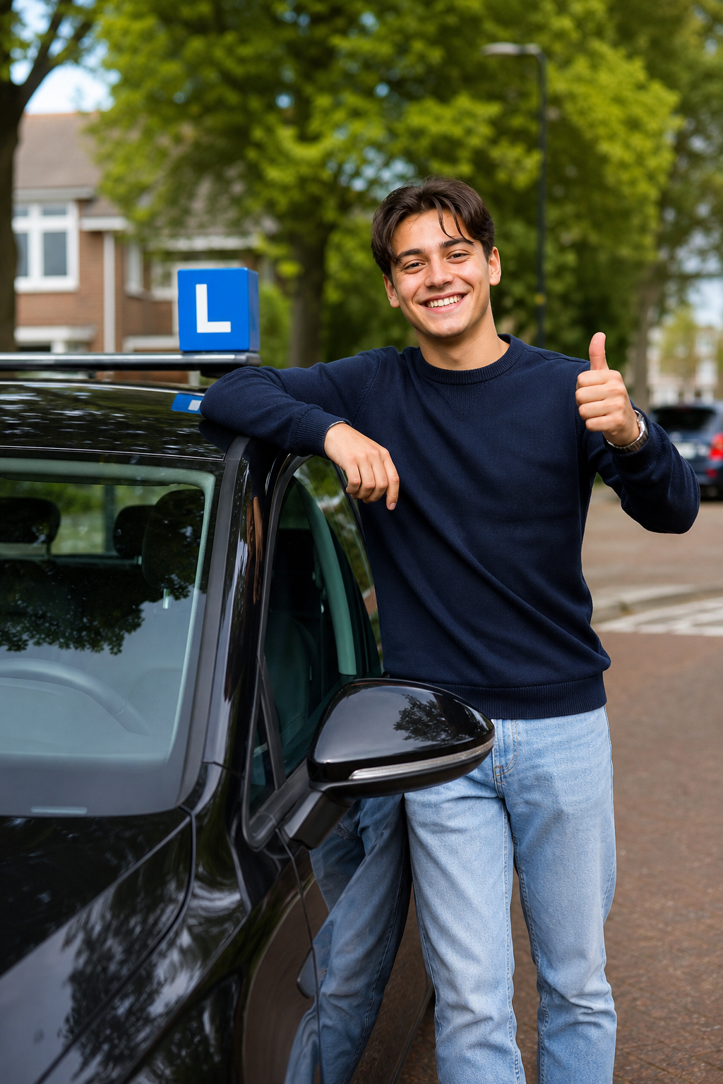 Geslaagde leerling bij een rijschool 2