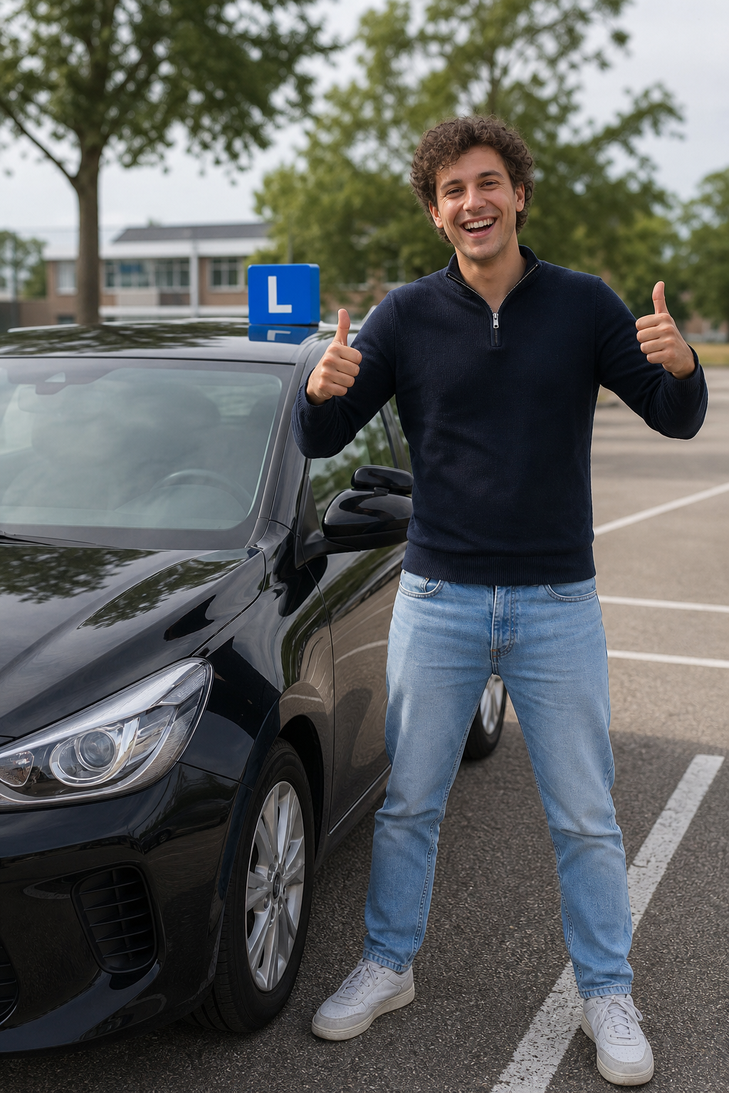 Geslaagde leerling bij een rijschool 4
